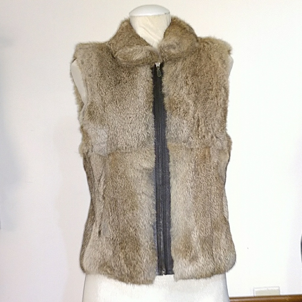 Rabbit fur vest